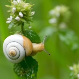 white garden snail
