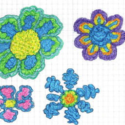 Şerit Örgü Çiçekler: Kendi Çiçeklerinizi Örün.